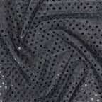FS585_1 Black Poly Jersey 3MM Sequins | Fabric | Black, Clubwear, drape, elastane, Fabric, fashion fabric, Foil, jersey, making, Nylon, Pink, Poly Jersey, Polyester, purple, SALE, Sequins, sewing, Skirt, Stretchy | Fabric Styles