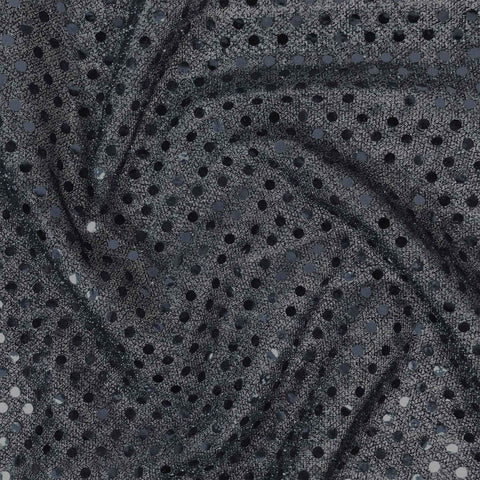 FS585_1 Black Poly Jersey 3MM Sequins | Fabric | Black, Clubwear, drape, elastane, Fabric, fashion fabric, Foil, jersey, making, Nylon, Pink, Poly Jersey, Polyester, purple, SALE, Sequins, sewing, Skirt, Stretchy | Fabric Styles