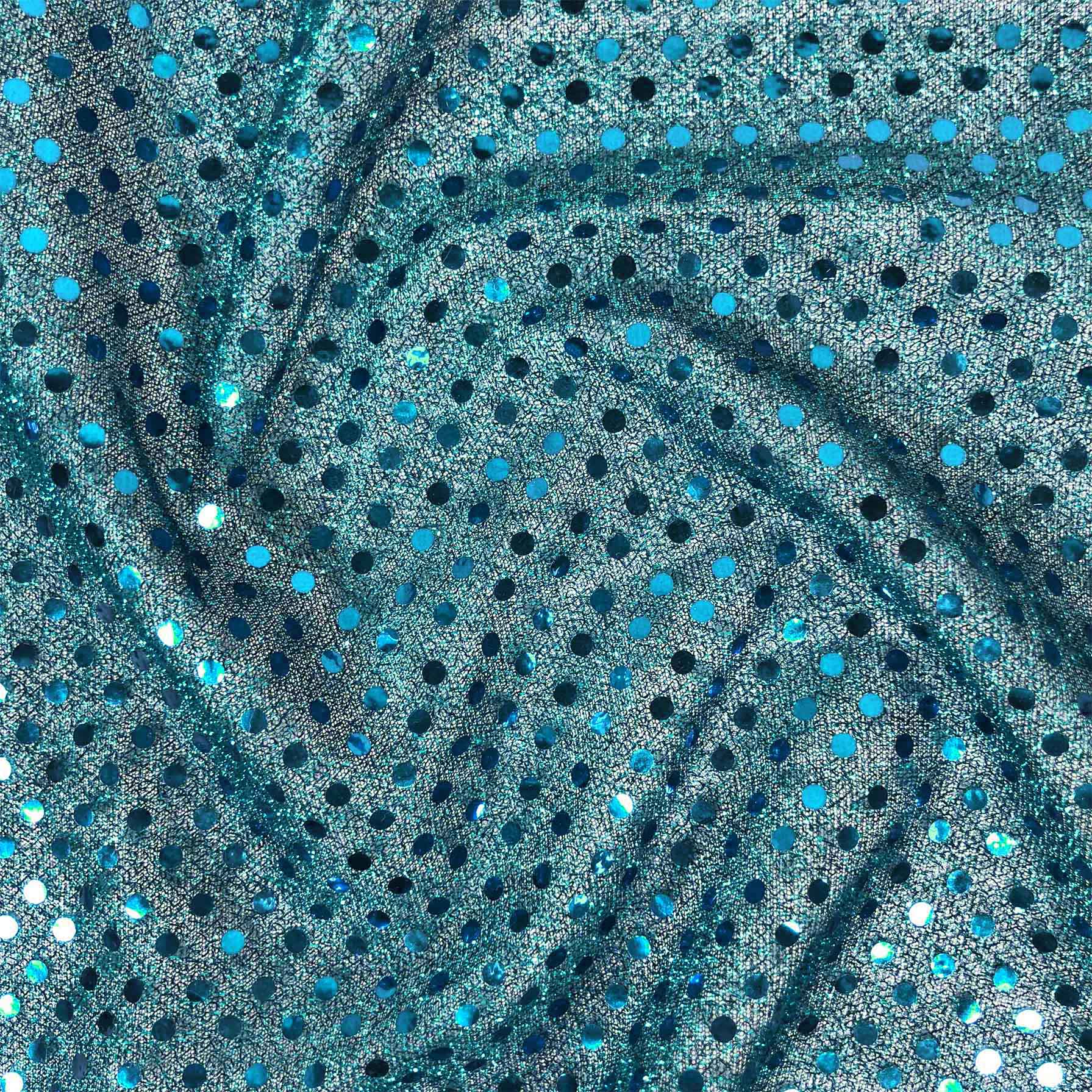 FS585_7 Turquoise Poly Jersey 3MM Sequins | Fabric | Black, Clubwear, drape, elastane, Fabric, fashion fabric, Foil, jersey, limited, making, Nylon, Pink, Poly Jersey, Polyester, purple, SALE, Sequins, sewing, Skirt, Stretchy | Fabric Styles