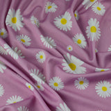 FS701 Daisy Flower | Fabric | Activewear, Blue, drape, Fabric, fashion, fashion fabric, Floral, Flower, Lilac, Neon, Pink, polyester, sale, sportswear, stretch, Stretchy, Swim, Swimming, Swimwear | Fabric Styles