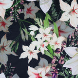 FS314 Lily Amaryllis Floral | Fabric | Amaryllis, Fabric, Floral, Flower, Flowers, Leaf, Leaves, Light, Lily, Oriental Lily, Pearl, Peony, Pink, Purple, Scuba, Summer, White | Fabric Styles