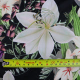 FS314 Lily Amaryllis Floral | Fabric | Amaryllis, Fabric, Floral, Flower, Flowers, Leaf, Leaves, Light, Lily, Oriental Lily, Pearl, Peony, Pink, Purple, Scuba, Summer, White | Fabric Styles