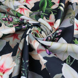 FS314 Lily Amaryllis Floral | Fabric | Amaryllis, Fabric, Floral, Flower, Flowers, Leaf, Leaves, Light, Lily, Oriental Lily, Pearl, Peony, Pink, Purple, Scuba, Summer, White | Fabric Styles