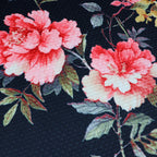 FS955 Black Floral Jacquard | Fabric | Fabric, fashion fabric, Floral, Jacquard, jersey, Purple, Sale, sewing, stretch, White | Fabric Styles