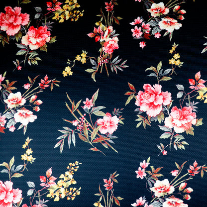 FS955 Black Floral Jacquard | Fabric | Fabric, fashion fabric, Floral, Jacquard, jersey, Purple, Sale, sewing, stretch, White | Fabric Styles