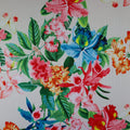 FS954 Lily Floral Jaquard | Fabric | Fabric, fashion fabric, Floral, Jacquard, jersey, Purple, Sale, sewing, stretch, White | Fabric Styles