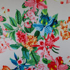 FS954 Lily Floral Jaquard | Fabric | Fabric, fashion fabric, Floral, Jacquard, jersey, Purple, Sale, sewing, stretch, White | Fabric Styles
