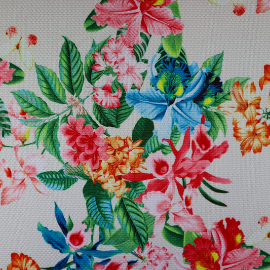 FS954 Lily Floral Jaquard | Fabric | Fabric, fashion fabric, Floral, Jacquard, jersey, Purple, Sale, sewing, stretch, White | Fabric Styles