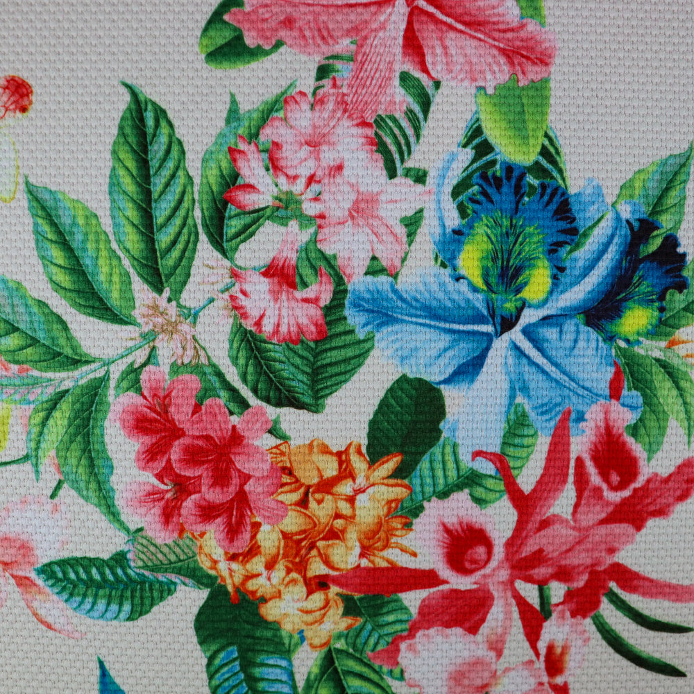 FS954 Lily Floral Jaquard | Fabric | Fabric, fashion fabric, Floral, Jacquard, jersey, Purple, Sale, sewing, stretch, White | Fabric Styles