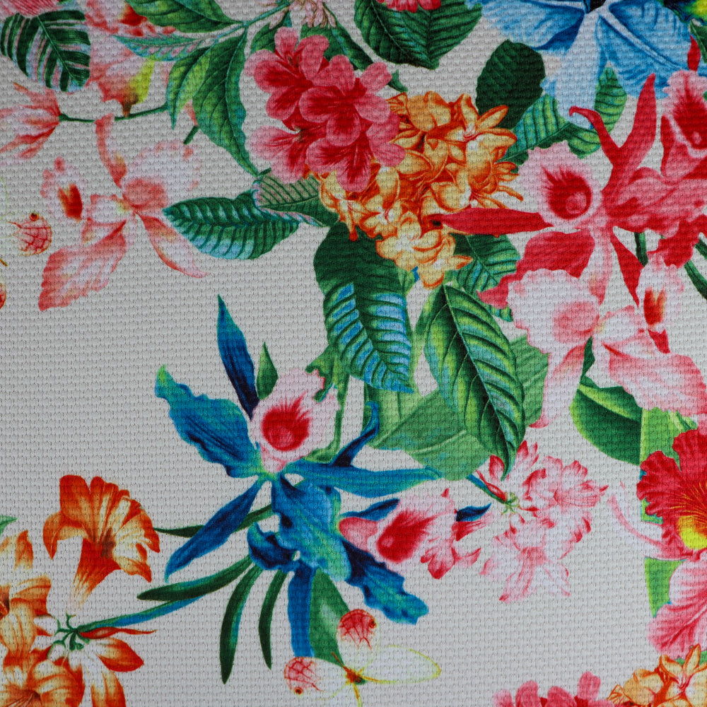 FS954 Lily Floral Jaquard | Fabric | Fabric, fashion fabric, Floral, Jacquard, jersey, Purple, Sale, sewing, stretch, White | Fabric Styles