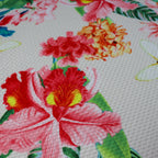 FS954 Lily Floral Jaquard | Fabric | Fabric, fashion fabric, Floral, Jacquard, jersey, Purple, Sale, sewing, stretch, White | Fabric Styles