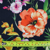 FS950 Embelia Floral | Fabric | Fabric, fashion fabric, Floral, jersey, Purple, Scuba Crepe, sewing, stretch, White | Fabric Styles