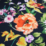 FS950 Embelia Floral | Fabric | Fabric, fashion fabric, Floral, jersey, Purple, Scuba Crepe, sewing, stretch, White | Fabric Styles