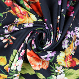 FS950 Embelia Floral | Fabric | Fabric, fashion fabric, Floral, jersey, Purple, Scuba Crepe, sewing, stretch, White | Fabric Styles