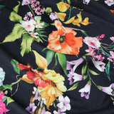 FS950 Embelia Floral | Fabric | Fabric, fashion fabric, Floral, jersey, Purple, Scuba Crepe, sewing, stretch, White | Fabric Styles