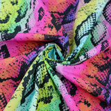 FS926 Rainbow Snake Skin Cotton | Fabric | Children, Cotton, drape, Fabric, fashion fabric, Kids, Kites, making, sewing, Skirt, Snake, Tie Dye | Fabric Styles