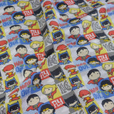 FS783_3 JL Heroes In Action DC | Fabric | batman, Blue, Brand, Branded, Children, comic, comics, Cotton, Cotton SALE, dc, drape, Fabric, fashion fabric, flash, hero, Kids, Light blue, logo, making, man, Navy, super, superhero, Superman | Fabric Styles