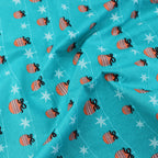FS682_2 Festive Mount Baubles Cotton Fabric Green | Fabric | blue, celebration, Christmas, Cotton, drape, Dream, Fabric, fashion fabric, Festive, Light blue, making, SALE, sewing, Skirt, Snowflake, Xmas | Fabric Styles