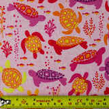 FS784 Turtles Cotton Fabric | Fabric | Animal, Black, blue, celebration, Children, Cotton, Denim, drape, Fabric, fashion fabric, grey, Kids, licensed, making, Orange, sewing, Skirt, Turtles | Fabric Styles