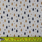 FS685 Reindeer Forest Sm Tree | Fabric | blue, celebration, Christmas, Christmas Tree, Cotton, drape, Dream, Fabric, fashion fabric, Festive, House, Light blue, making, Sale, sewing, Ski, Skirt, Snow, Snowflake, tree, Xmas | Fabric Styles