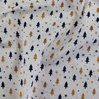 FS685 Reindeer Forest Sm Tree | Fabric | blue, celebration, Christmas, Christmas Tree, Cotton, drape, Dream, Fabric, fashion fabric, Festive, House, Light blue, making, Sale, sewing, Ski, Skirt, Snow, Snowflake, tree, Xmas | Fabric Styles