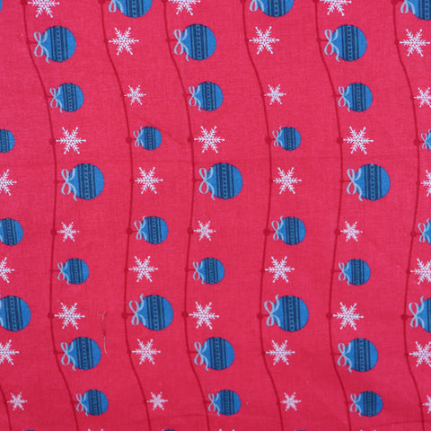 FS682_1 Christmas Festive Mount Baubles Cotton Fabric Red | Fabric | blue, celebration, children's, Christmas, Cotton, Denim, drape, Dream, Dream Catcher, Fabric, fashion fabric, Feathers, Festive, kid, kids, Light blue, making, SALE, sewing, Skirt, Snowflake, Totem, Xmas | Fabric Styles