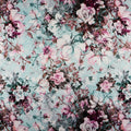 FS1005 Rose Bouquet Scuba Stretch Knit Fabric Mint | Fabric | fabric, floral, mint, pink rose, Printed, roses, scuba | Fabric Styles