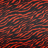 FS1115 Zebra Scuba Stretch Knit Fabric Red & Black | Fabric | Animal, Black, drape, Fabric, fashion fabric, Scuba, sewing, Stretchy, White, Zebra | Fabric Styles