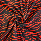 FS1115 Zebra Scuba Stretch Knit Fabric Red & Black | Fabric | Animal, Black, drape, Fabric, fashion fabric, Scuba, sewing, Stretchy, White, Zebra | Fabric Styles