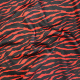 FS1115 Zebra Scuba Stretch Knit Fabric Red & Black | Fabric | Animal, Black, drape, Fabric, fashion fabric, Scuba, sewing, Stretchy, White, Zebra | Fabric Styles