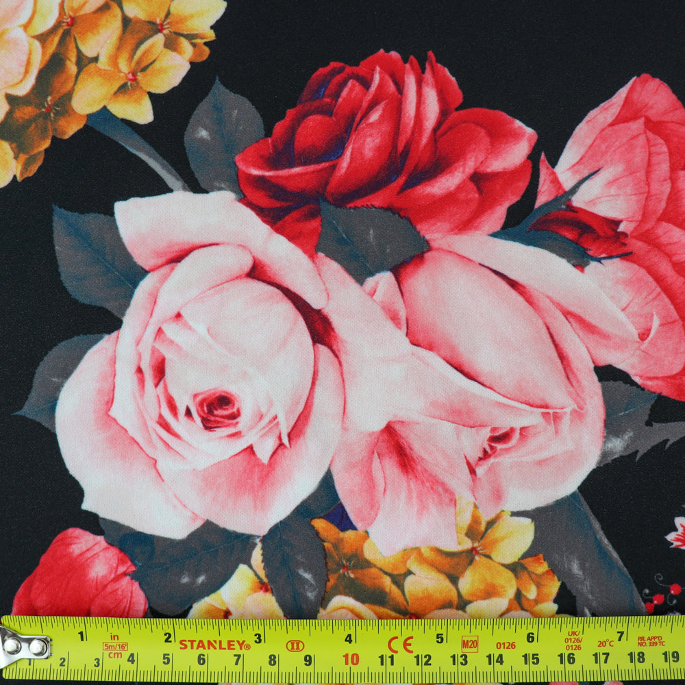 FS544 Floral | Fabric | drape, Fabric, fashion fabric, Floral, Flower, SALE, sewing, spun poly, Spun Polyester, Spun Polyester Elastane, Stretchy | Fabric Styles