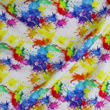 FS1026 Paint Splash Tie Dye Cotton Fabric Rainbow | Fabric | children, Cotton, drape, Fabric, fashion fabric, Kids, Lightning, making, Rainbow, sewing, Skirt, Tie Dye | Fabric Styles