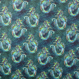 FS932 Merboys Scales Cotton Fabric Green | Fabric | Animal, Children, Cotton, drape, Fabric, fashion fabric, Glitter, Kids, making, Mermaid, Scales, sewing, Skirt, Snake, Tie Dye | Fabric Styles