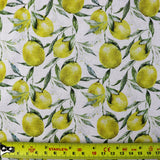 FS1028 Lemons Cotton Fabric White | Fabric | children, Cotton, drape, Fabric, fashion fabric, Fruit, Kids, Lemon, Lemons, making, sewing, Skirt | Fabric Styles