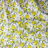 FS1028 Lemons Cotton Fabric White | Fabric | children, Cotton, drape, Fabric, fashion fabric, Fruit, Kids, Lemon, Lemons, making, sewing, Skirt | Fabric Styles