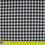 FS1040 Houndstooth Stretch Knit Fabric Black White | Fabric | Black, Dog Tooth, Dog's Tooth, Dogstooth, Dogtooth, Fabric, fashion, Hound Tooth, Hound's Tooth, Houndstooth, Houndtooth, Monochrome, Scuba Crepe, White | Fabric Styles