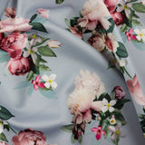 FS1151 Blue Blossom Floral Scuba Stretch Fabric | Fabric | Big Flowers, Blue, Fabric, Floral, Flower, Flowers, Scuba, Stretch, Stretchy | Fabric Styles