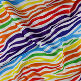 FS1013 Zebra Scuba Stretch Knit Fabric Rainbow | Fabric | blue, fabric, green, multicolour, orange, purple, rainbow, red, scuba, yellow, zebra | Fabric Styles