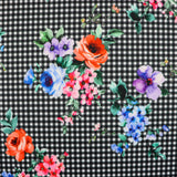 FS500 Gingham Floral | Fabric | drape, Fabric, fashion fabric, Floral, Flower, Gingham, Nude, Scuba, sewing, Stretchy | Fabric Styles