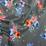 FS500 Gingham Floral | Fabric | drape, Fabric, fashion fabric, Floral, Flower, Gingham, Nude, Scuba, sewing, Stretchy | Fabric Styles