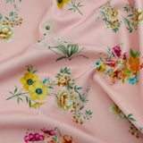 FS944 Maddie May Floral | Fabric | Fabric, fashion fabric, Floral, Florals, Flower, Flowers, jersey, Nude, pink, Scuba Crepe, sewing, stretch, White, Yellow | Fabric Styles