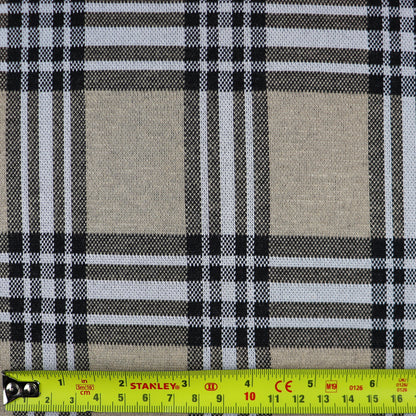 FS1097 Camel Tartan Jacquard Stretch Fabric | Fabric | Camel, Checks, Fabric, fashion fabric, Jacquard, jersey, sewing, Square, Squares, stretch, Tartan, White | Fabric Styles