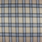 FS1097 Camel Tartan Jacquard Stretch Fabric | Fabric | Camel, Checks, Fabric, fashion fabric, Jacquard, jersey, sewing, Square, Squares, stretch, Tartan, White | Fabric Styles