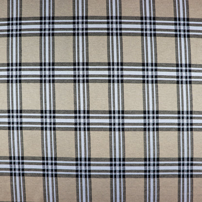 FS1097 Camel Tartan Jacquard Stretch Fabric | Fabric | Camel, Checks, Fabric, fashion fabric, Jacquard, jersey, sewing, Square, Squares, stretch, Tartan, White | Fabric Styles