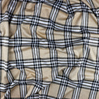 FS1097 Camel Tartan Jacquard Stretch Fabric | Fabric | Camel, Checks, Fabric, fashion fabric, Jacquard, jersey, sewing, Square, Squares, stretch, Tartan, White | Fabric Styles
