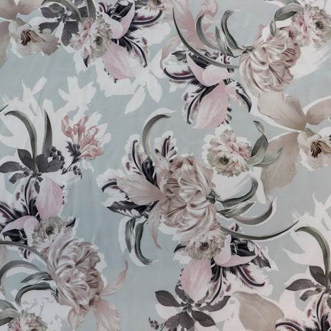(4C) Mint Floral Scuba Jersey Stretch Fabric | Fabric | Fabric, Floral, Limited, new, Sale, Scuba | Fabric Styles