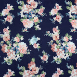 FS1152 Royal Bloom Floral Scuba Stretch Fabric Navy | Fabric | Fabric, Floral, navy, scuba | Fabric Styles