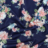 FS1152 Royal Bloom Floral Scuba Stretch Fabric Navy | Fabric | Fabric, Floral, navy, scuba | Fabric Styles