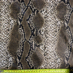 FS1157 Cobra Snake Skin Scale Texture Stretch Leather Feel PU Fabric Brown | 3D, elastane, emboss, leather, new, polyester, pu, skin, snake, snake skin, stretch | Fabric Styles