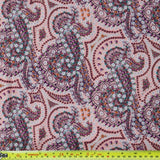 (47C) Peach Paisely Crepe Fabric | Fabric | crepe, Fabric, floral, limited, new, paisley, Sale | Fabric Styles